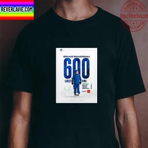 Bruce Boudreau 600 Career Wins With Vancouver Canucks NHL Unisex T-Shirt