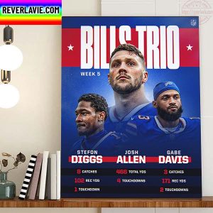 Buffalo Bills Trio Week 5 Home Decor Poster Canvas