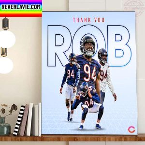 Chicago Bears Thank You For Everything Rob Home Decor Poster Canvas