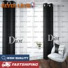Givenchy Signature logo In Grey Background Window Curtain