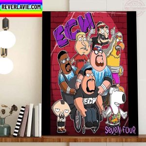 ECW Seven Four Home Decor Poster Canvas