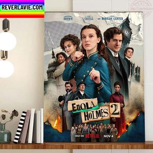 Enola Holmes 2 On Netflix New Poster Movie Home Decor Poster Canvas
