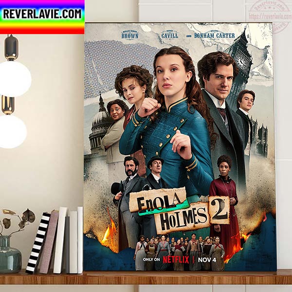 Enola Holmes 2 On Netflix New Poster Movie Home Decor Poster Canvas Enola Holmes 2 On Netflix New Poster Movie Home Decor Poster Canvas