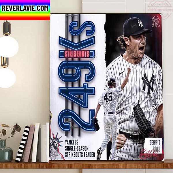 Gerrit Cole 249 Ks New York Yankees Single Season Strikeouts Leader Home Decor Poster Canvas Gerrit Cole 249 Ks New York Yankees Single Season Strikeouts Leader Home Decor Poster Canvas