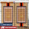 Gucci Golden Logo In Black Background Window Curtain