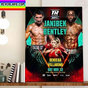 Janibek Vs Bentley In World Middleweight Championship Home Decor Poster Canvas