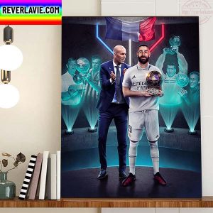 Karim Benzema Is France Player Winner Ballon dOr Since Zinedine Zidane In 1998 Home Decor Poster Canvas