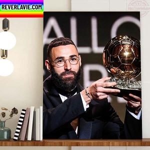 Karim Benzema Real Madrid The 2022 Ballon dOr Award Home Decor Poster Canvas