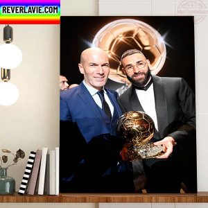 Karim Benzema Vs Zinedine Zidane Are France Player Winner Ballon dOr Home Decor Poster Canvas