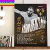 Karim benzema Winning The Ballon dOr At 34 Years Old Home Decor Poster Canvas