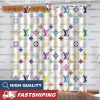 Louis Vuitton Luxury Monogram With Red Doodle In White Background Window Curtain