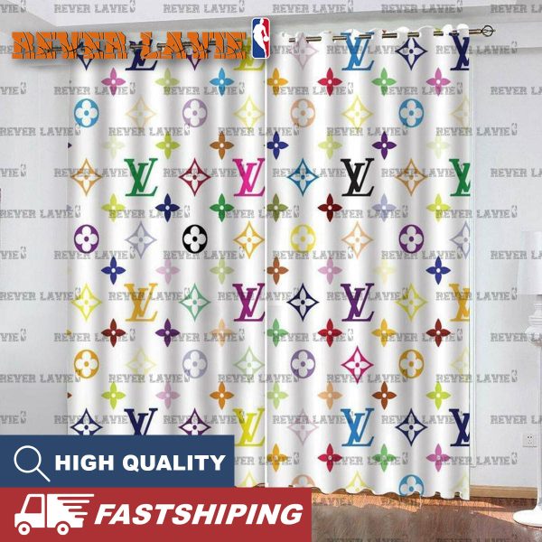 Louis Vuitton Colorful Monogram Window Curtain