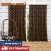 Louis Vuitton Signature Trendy Purple Monogram Two Sides Splitted Window Curtain