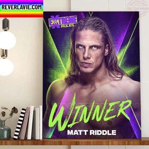 Matt Riddle Winner WWE Extreme Rules Home Docor Poster Canvas