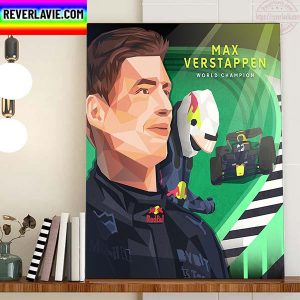 Max Verstappen 2x F1 World Champion Home Docor Poster Canvas