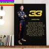 Max Verstappen 33 Career Wins In F1 Home Decor Poster Canvas
