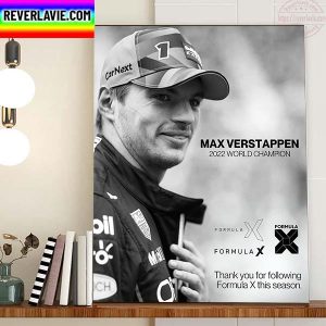 Max Verstappen Is The F1 World Champion Of 2022 Home Docor Poster Canvas