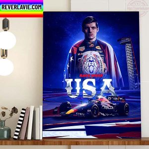 Max Verstappen On F1 US Grand Prix Home Decor Poster Canvas