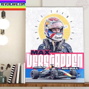 Max Verstappen Two Time World Champion Home Docor Poster Canvas
