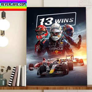 Max Verstappen x Michael Schumacher x Sebastian Vettel 13 Wins F1 Home Decor Poster Canvas