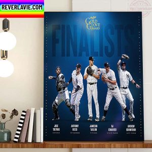 New York Yankees In Rawlings Sports Gold Glove Finalists Home Decor Poster Canvas
