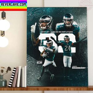 Philadelphia Eagles Most Int And Forced Incompletions Home Decor Poster Canvas