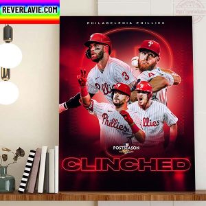 Philadelphia Phillies Are 2022 MLB Postseason Bound Clinched Home Decor Poster Canvas