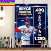 Philadelphia Phillies Bryce Harper MVP Performances Of NLCS MLB Postseason Home Decor Poster Canvas