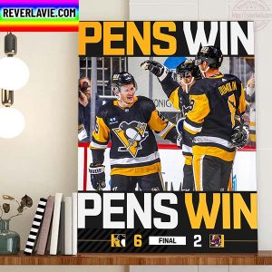Pittsburgh Penguins Win Game Starting The Season Home Decor Poster Canvas