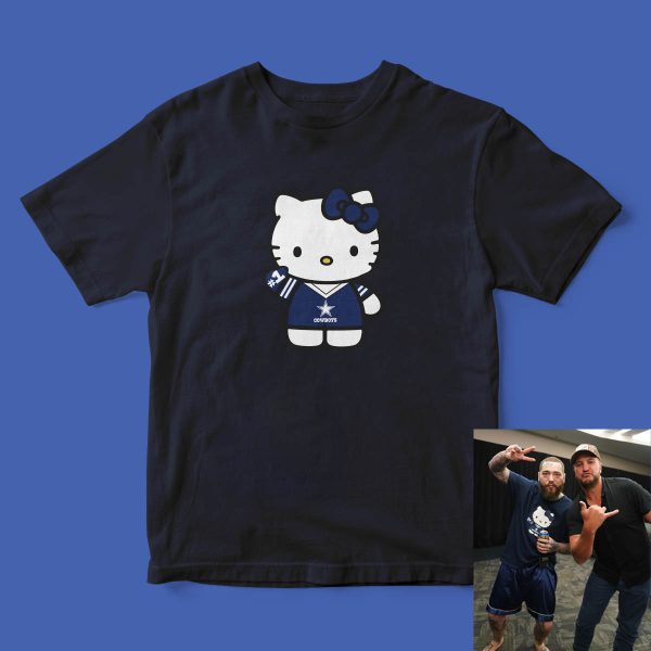 Post Malone wearing Hello Kitty Dallas Cowboys T-shirt