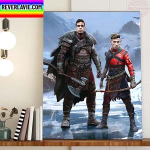 Raphael Varane And Lisandro Martinez x God Of War Home Decor Poster Canvas