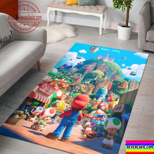 Super Mario Bros Poster Movie Live On Nintendo Direct Rug Carpet ...