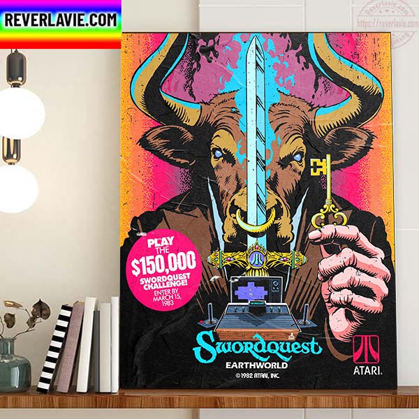 Swordq Quest Earth World By Atari X Home Decor Poster Canvas Swordq Quest Earth World By Atari X Home Decor Poster Canvas