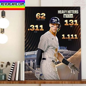 The New York Yankees Aaron Judge Heavy Hitters In MLB Home Decor Poster Canvas