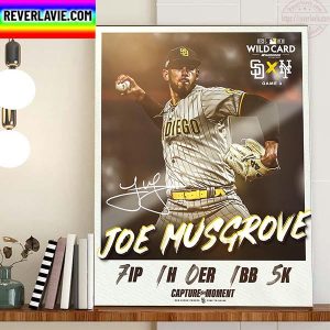 The San Diego Padres Joe Musgrove 2022 MLB WildCard Home Decor Poster Canvas