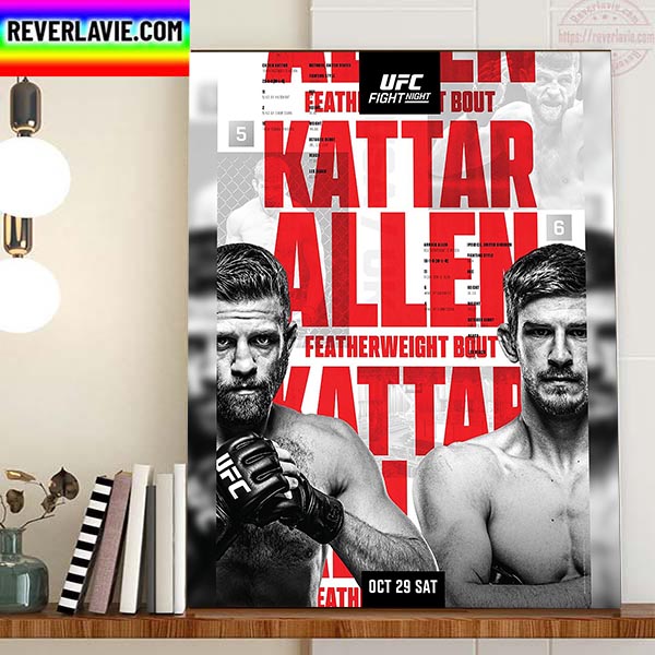 UFC Calvin Kattar Vs Arnold Billy Allen For Featherweight Bout Home Decor Poster Canvas UFC Calvin Kattar Vs Arnold Billy Allen For Featherweight Bout Home Decor Poster Canvas