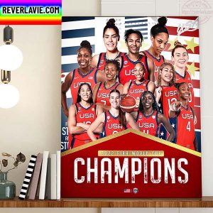 USA Basketball Are 2022 FIBA World Cup Champions Home Decor Poster Canvas