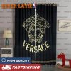 Versace Gold Logo With Flame Window Curtain