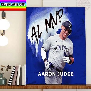 2022 American League MVP Winner Is Aaron Judge New York Yankees Home Decor Poster Canvas