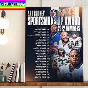 2022 Art Rooney Sportsmanship Award Of NFL Home Decor Poster Canvas