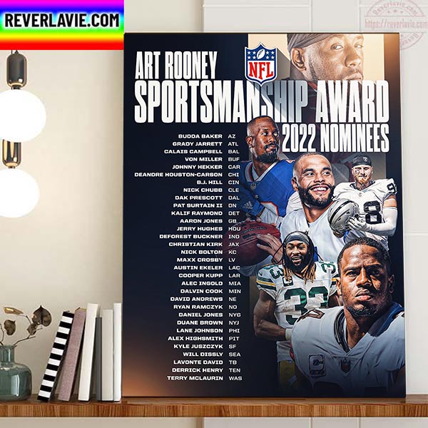 2022 Art Rooney Sportsmanship Award Of NFL Home Decor Poster Canvas 2022 Art Rooney Sportsmanship Award Of NFL Home Decor Poster Canvas