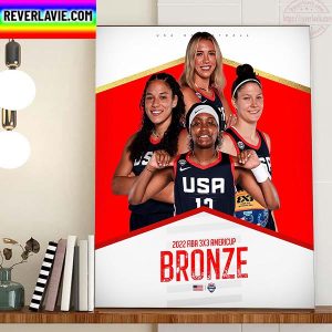 2022 FIBA 3X3 Americup USA Basketball Is Bronze Home Decor Poster Canvas