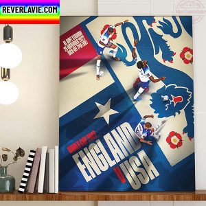 2022 FIFA World Cup England Vs USA Match Day Group B Home Decor Poster Canvas