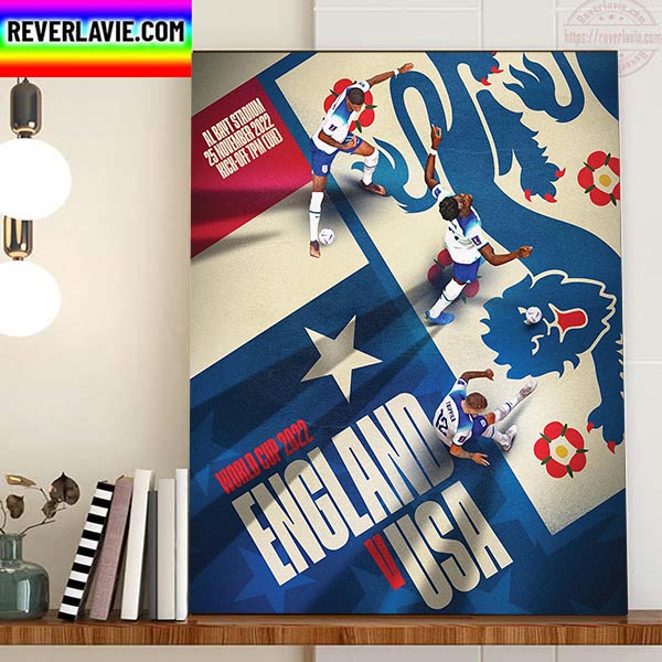 2022 FIFA World Cup England Vs USA Match Day Group B Home Decor Poster Canvas 2022 FIFA World Cup England Vs USA Match Day Group B Home Decor Poster Canvas