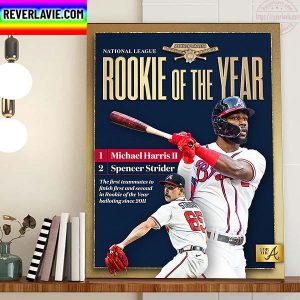 2022 NL Rookie Of The Year Is Michael Harris II Atlanta Braves Home Decor Poster Canvas