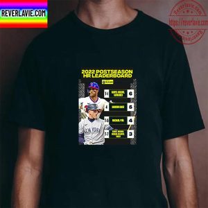 2022 Postseason HR Leaderboard MLB Unisex T-Shirt