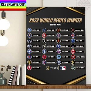 2023 MLB World Series Winner Betting Odds Home Decor Poster Canvas