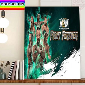 AEW Fight Forever Home Decor Poster Canvas