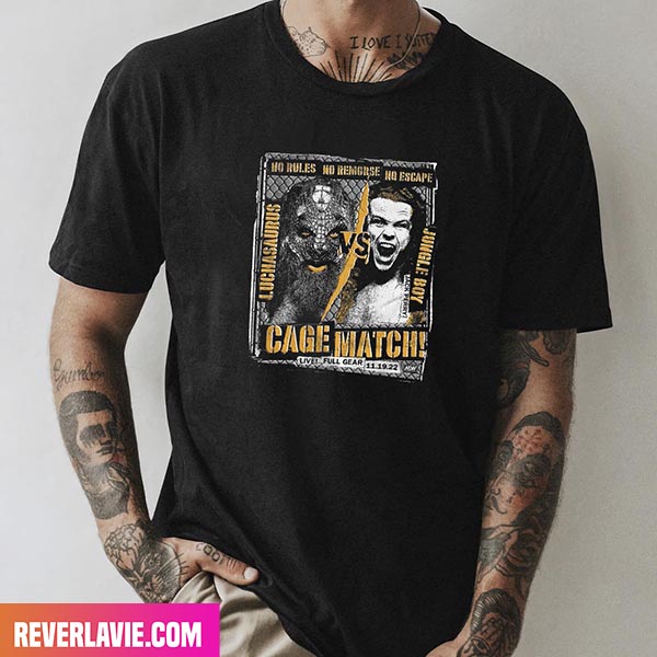 AEW Full Gear 2022 Matchup - Luchasaurus vs Jungle Boy Style T-Shirt AEW Full Gear 2022 Matchup - Luchasaurus vs Jungle Boy Style T-Shirt