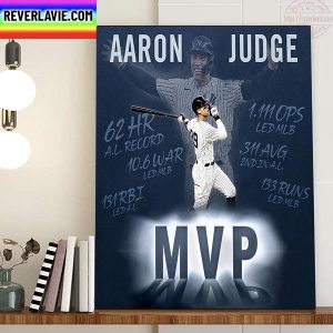 Aaron Judge Is 2022 American League MVP Home Decor Poster Canvas